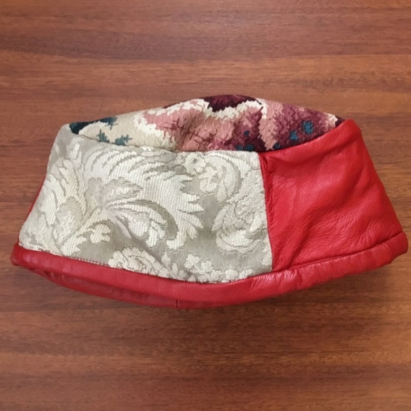 Leather Embroidered Upcycled Fabric Patchwork Hats/Bonnets - Picture 7 of 8